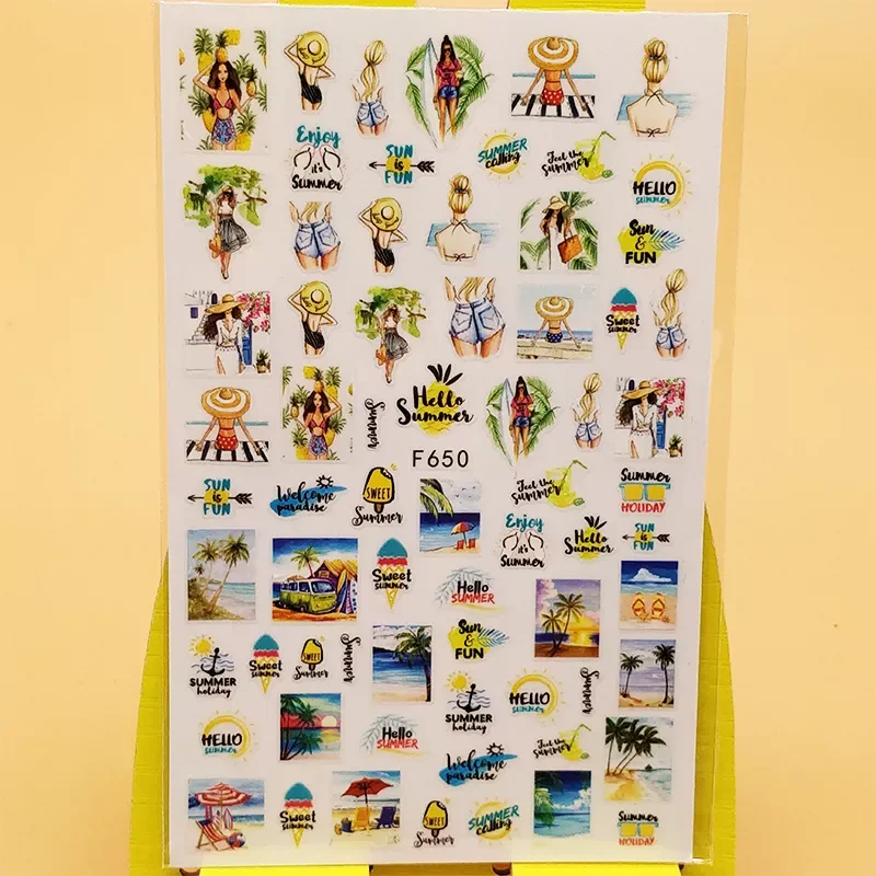 

NEW Nail Sticker Decals Girl Photo Album Design Nail Art Decorations Stickers Sliders Manicure Accessories Nails Decoraciones