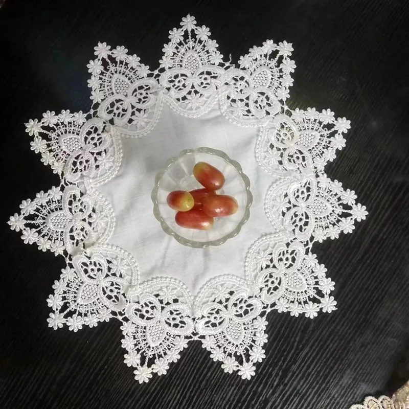 Круглые подставки из полиэстера и хлопка