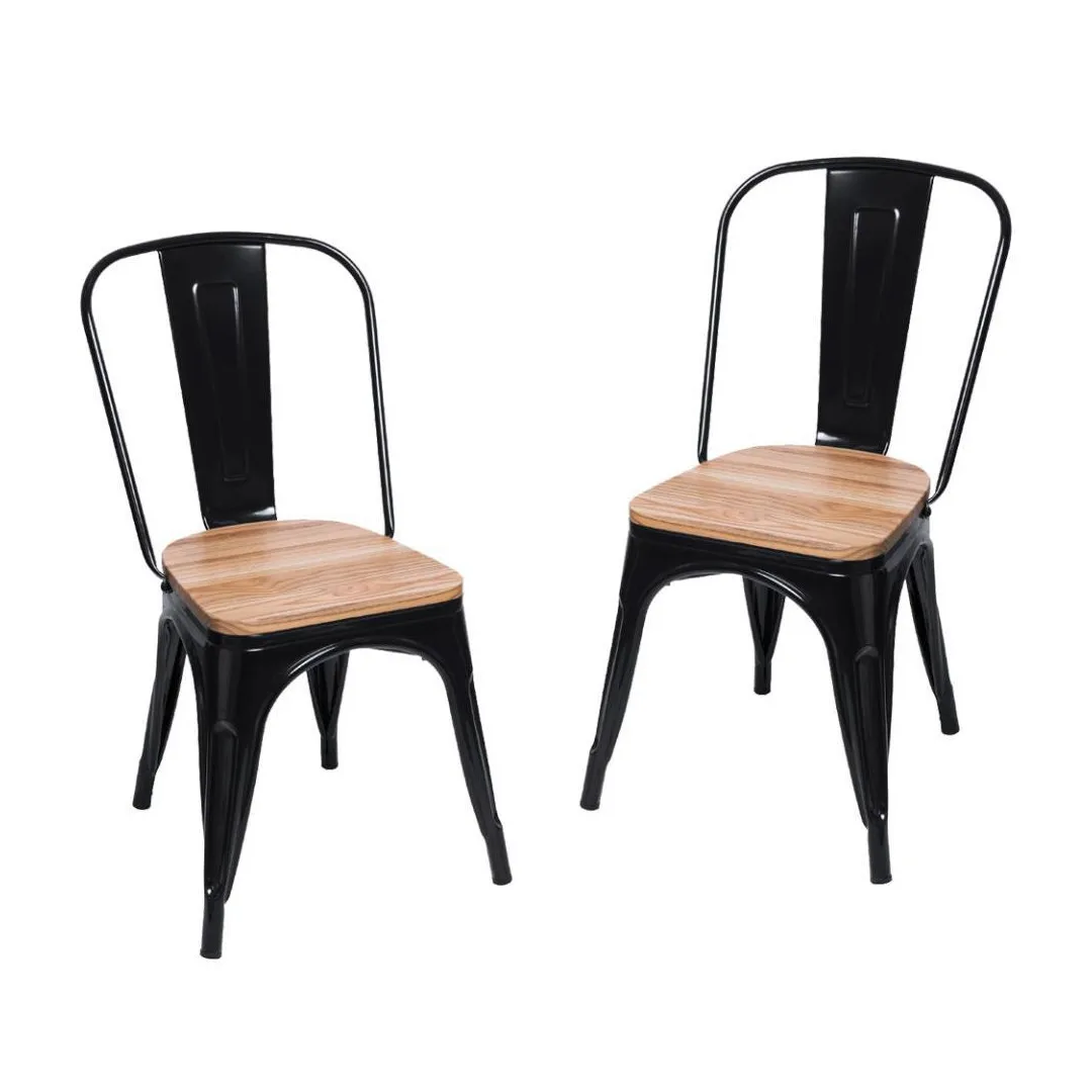 Комплект из 2 стульев сиденье натурального дерева Talix |