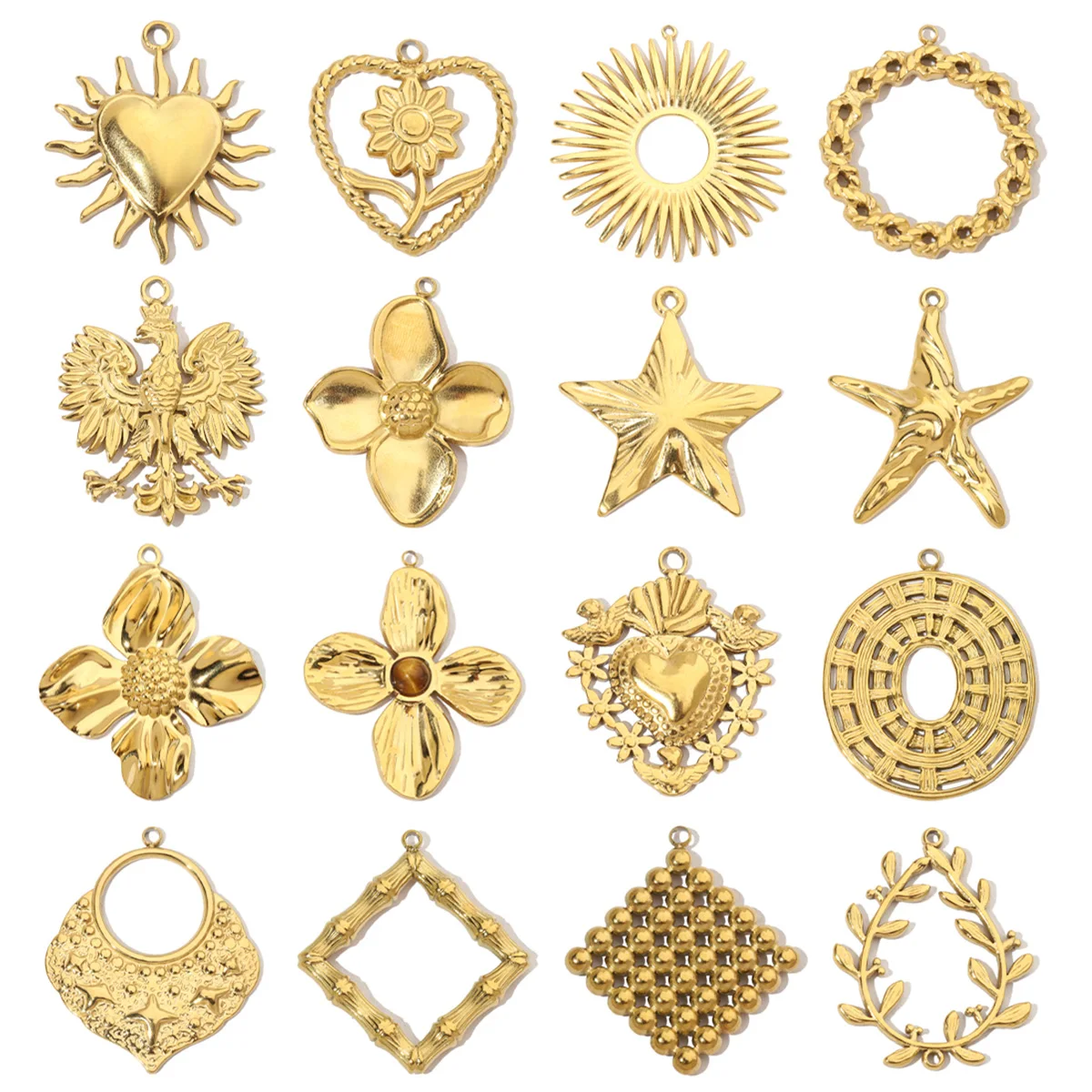 3 шт./лот ретро венок из нержавеющей стали любовь сделай сам подвески клевер