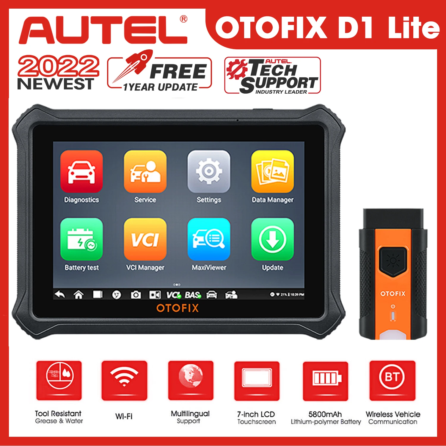 Autel OTOFIX D1 Lite OBD2 сканер инструмент для диагностического сканирования автомобиля