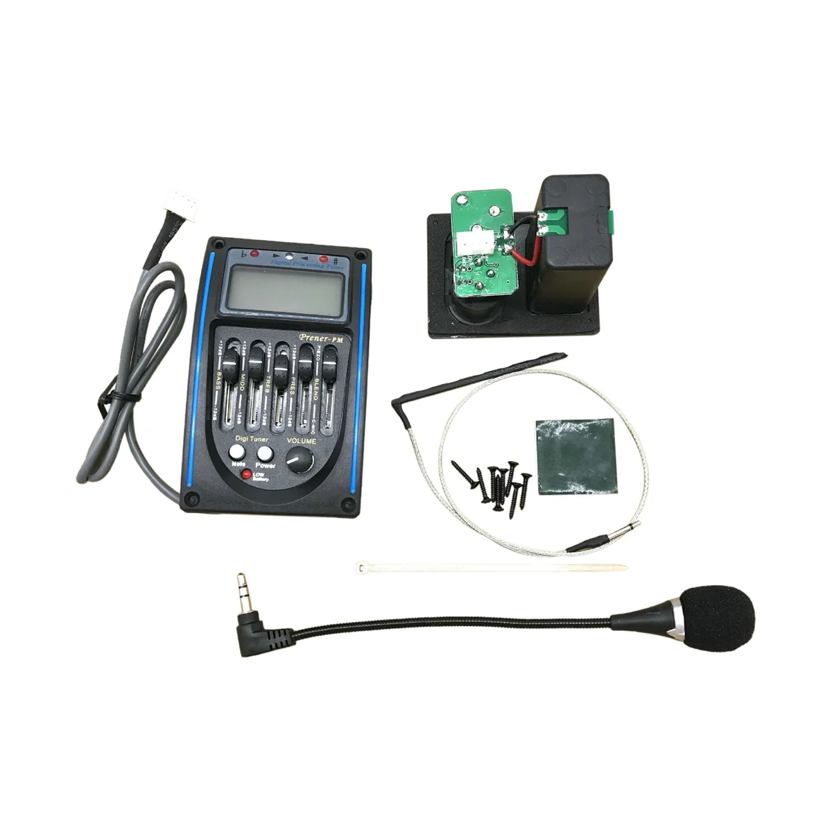 

Lc-5 5 полосный деревянный картридж для гитары, Preamp Eq, фотоблок аккумуляторов с микрофоном, перкуссионный картридж