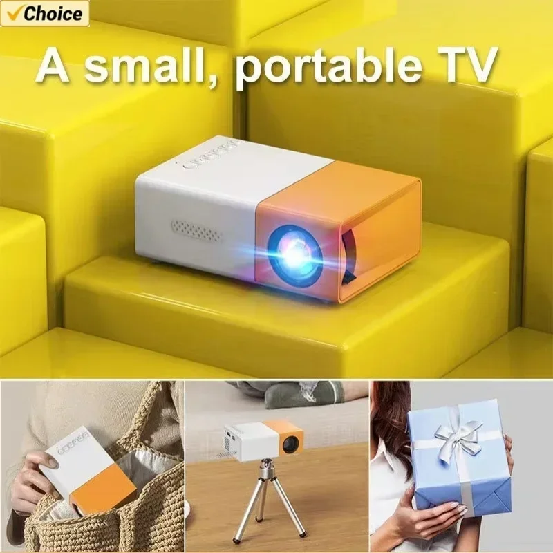 Мини-портативный Светодиодный Проектор Yg300 Совместимый С Hdmi Usb Tf Audio Для Дома И