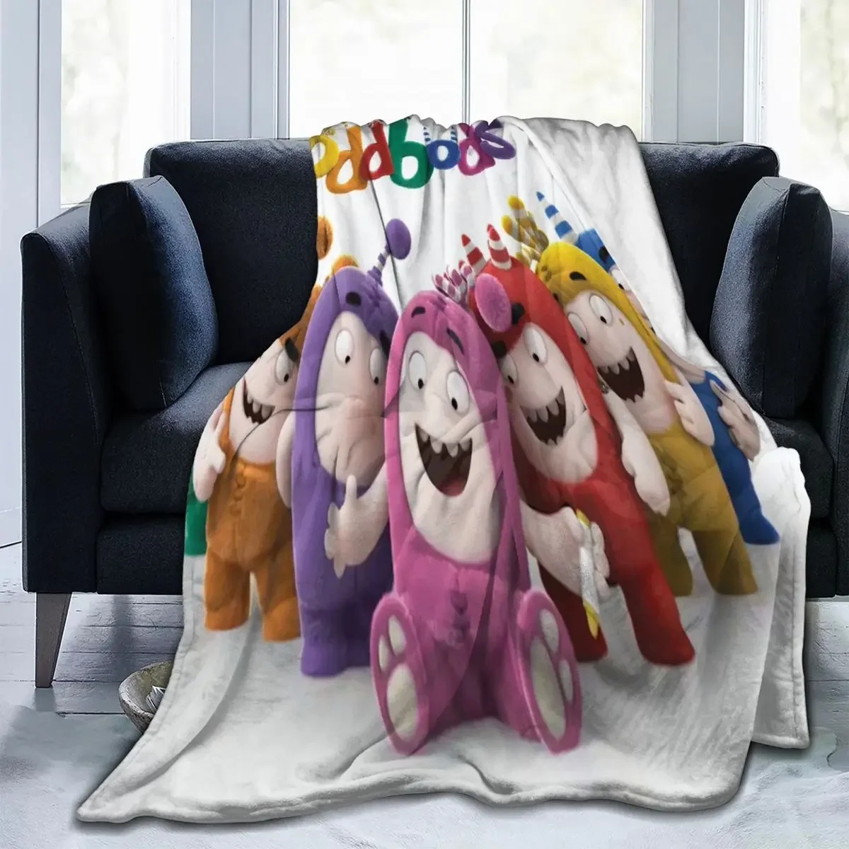 

Oddbods Throw Blanket Cute Comfortable Living Room Multi Style