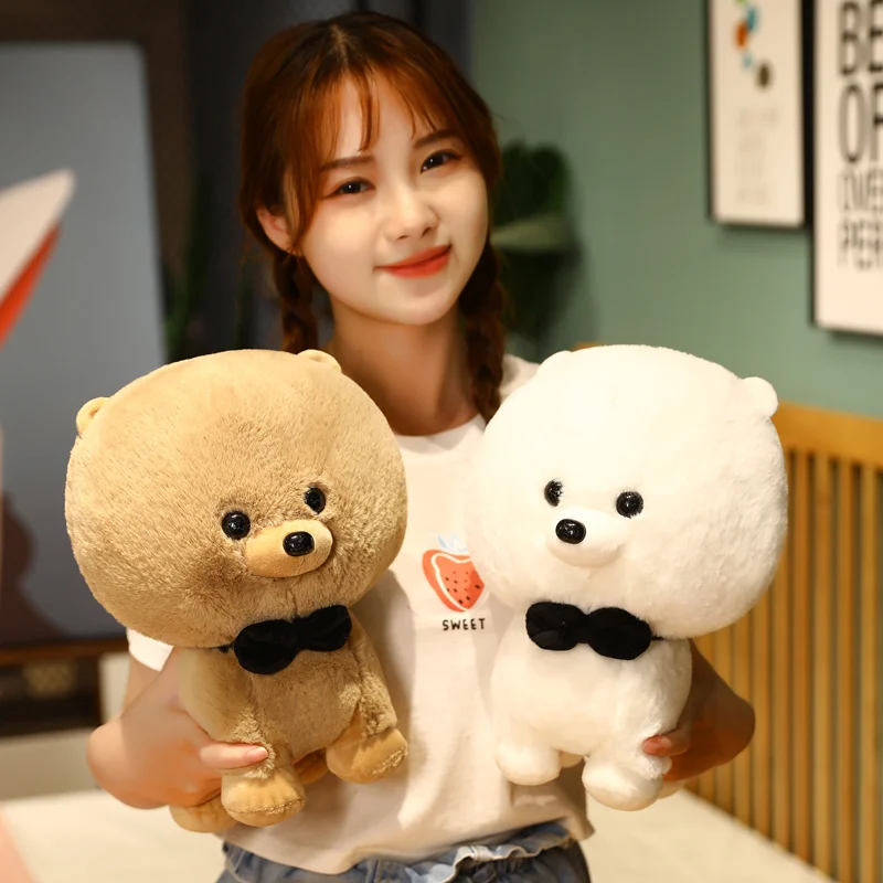 

23/30/40cm Cute Dog Plush Toy Real Life Fatty Fluffy Bichon Stuffed Animals Plushies Doll Anime Soft Kids Toys for Girls Gifts