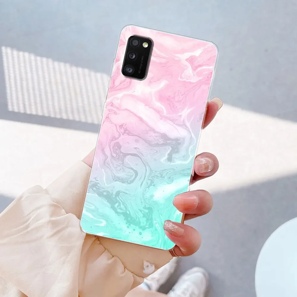 Фото Чехол для Samsung Galaxy A41, задняя крышка для Galaxy A41, прозрачная Мягкая силиконовая задняя крышка для телефона, чехлы для Samsung A41, A 41, чехол №3