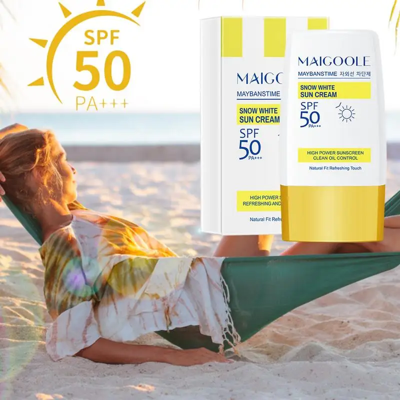

Sunscreen Cream Waterproof Sunscreen SPF 50 PA+++ UV Protection Moisturize Broad Spectrum Sunblock For Skin Care Hydrating 50g