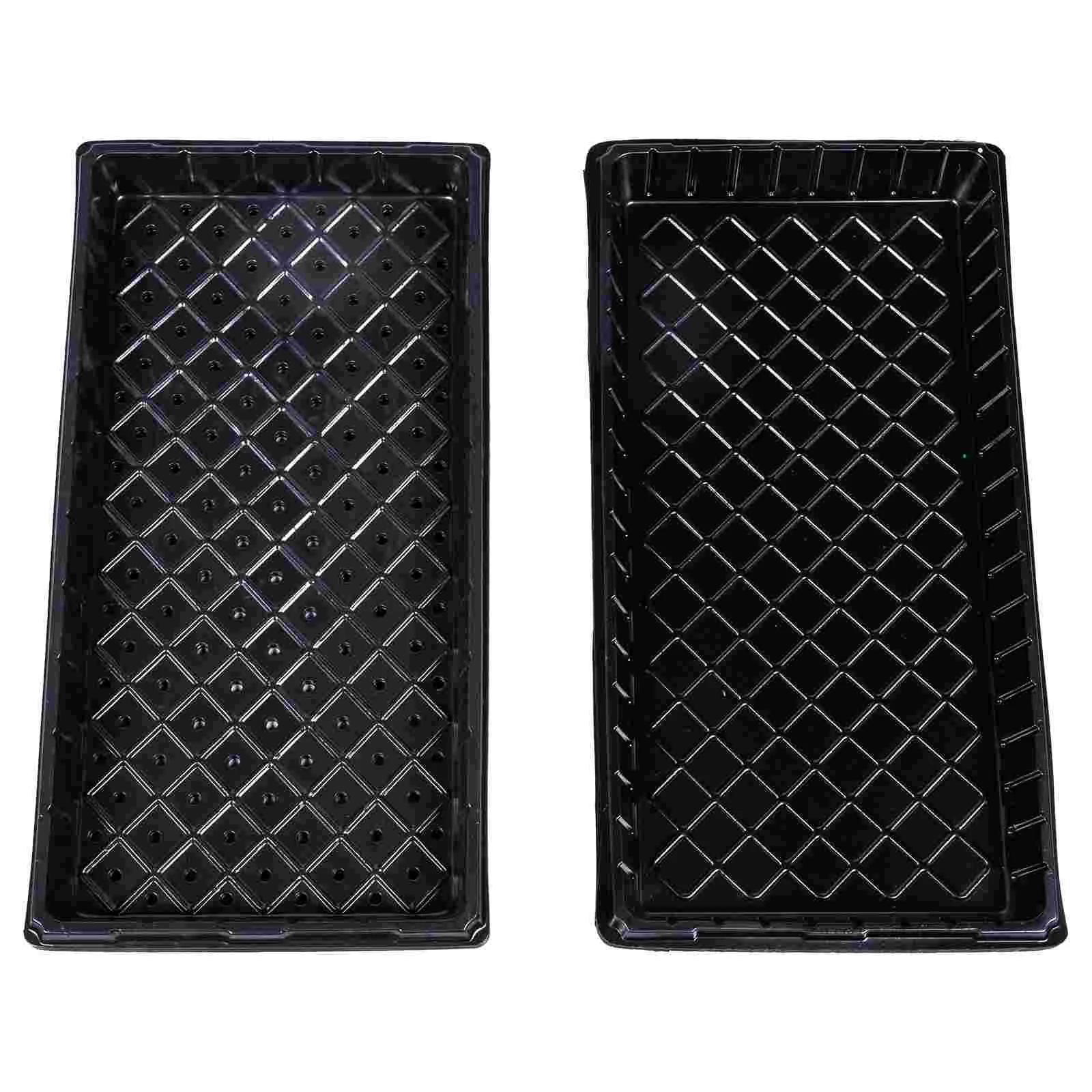

5 Sets Plastic Plant Germination Trays Flat Gardening Succulent Breeding Trays