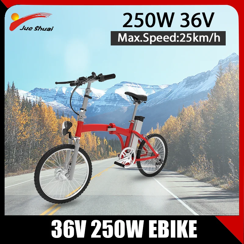 

Electric Bike 36V 250W 20inch with 10Ah Lithium Battery E-Bicycle 25KM/H Max Speed 30KM Long Range Brushless Hub Motor Wheel