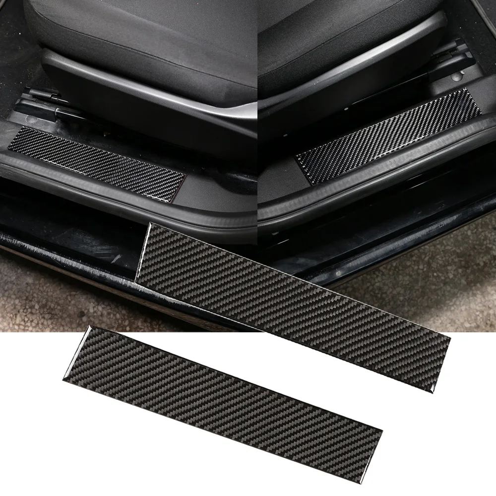 Стильная наклейка из углеродного волокна для защиты порога от царапин Mercedes Benz Smart