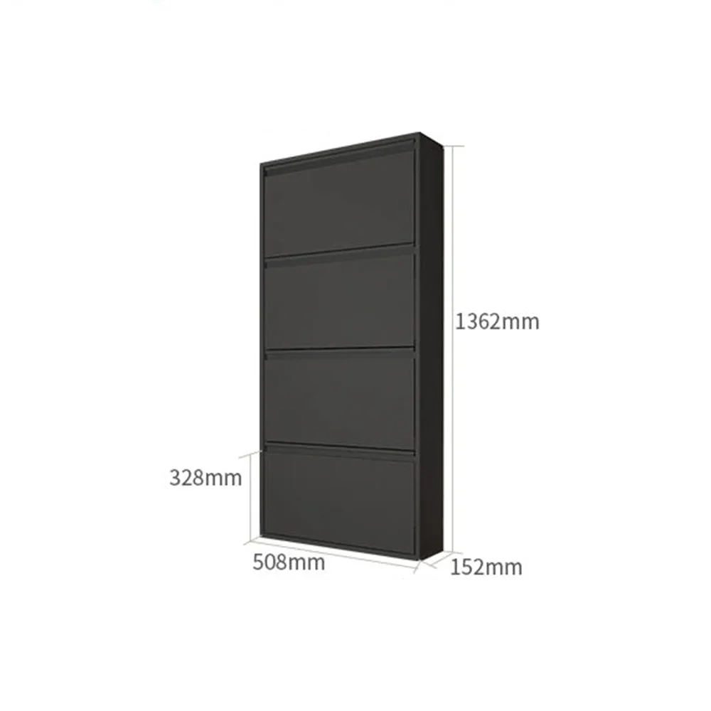 

Ultrathin Living Room Cabinets Steel Shoe Organizer Household Tipping Bucket Type Against The Wall Furniture