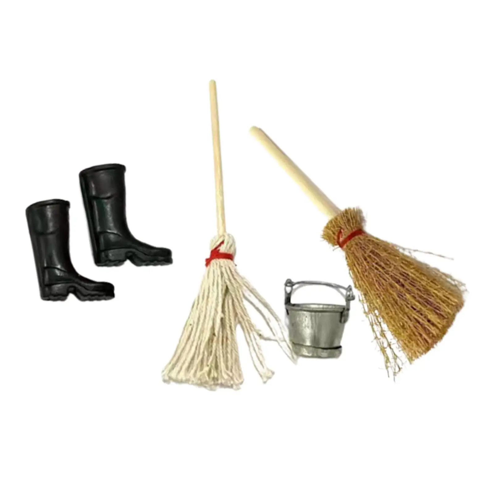 

Miniatures Dollhouse Cleaning Tool Pretend Toy Life Scene Props Classic Toys