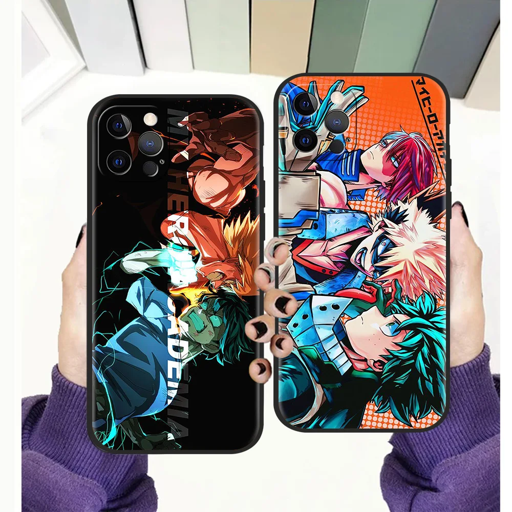 

My Hero Academia Phone Case Cover For iPhone 13 12 11 Pro Max 8 7 Plus X XR XS Max SE 2020 Fundas Silicone Soft Shell Back Coque