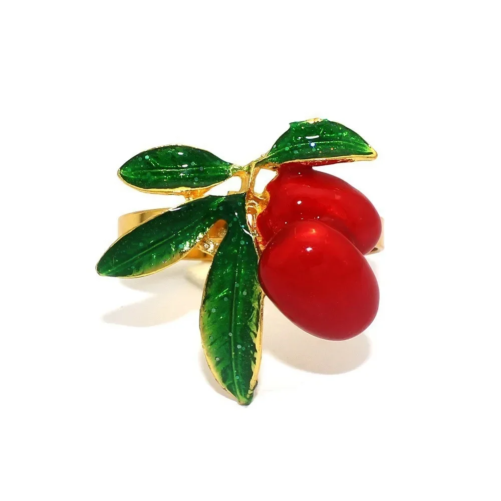 10 шт. креативные кольца для настольных салфеток с фруктами и лимоном