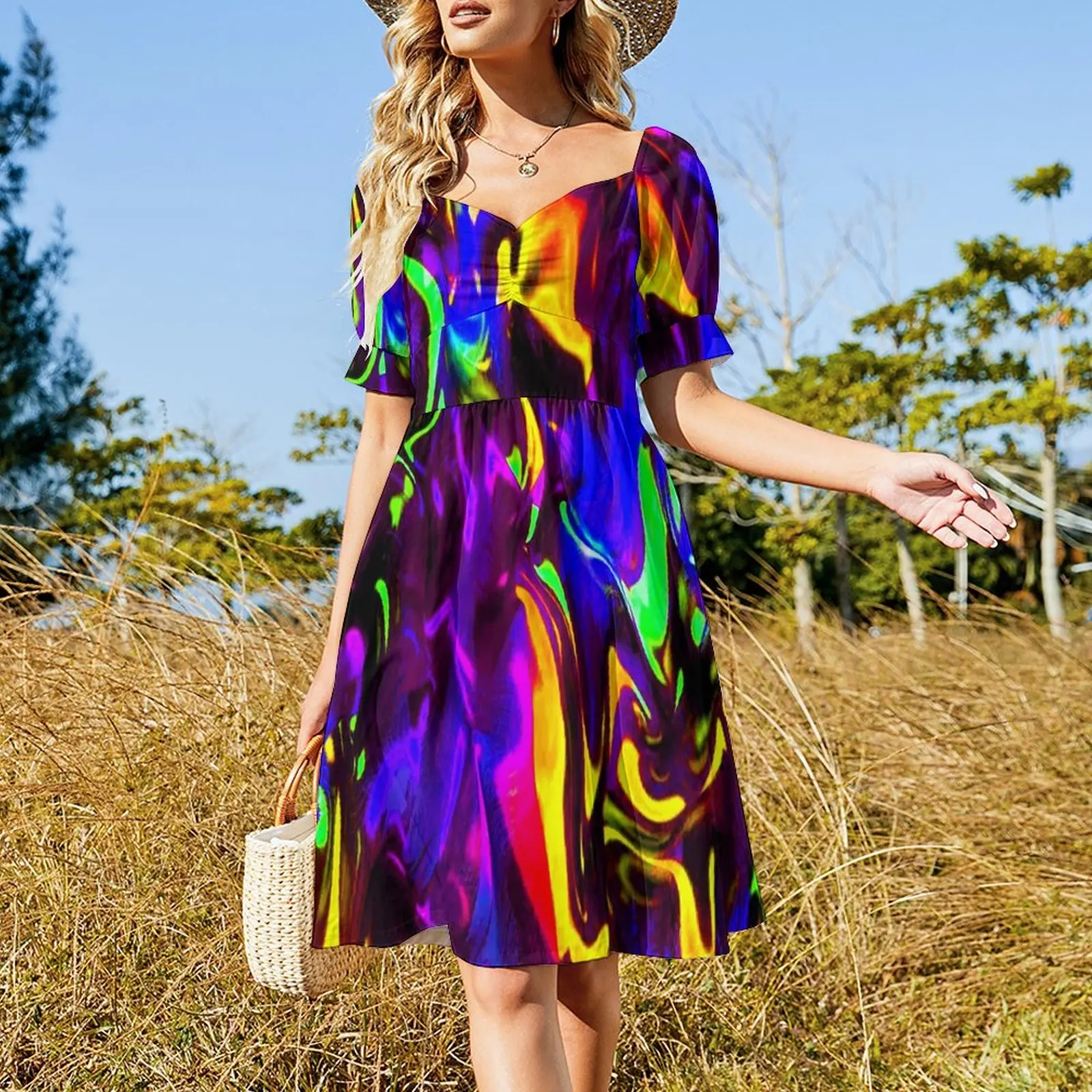 Женское блестящее Радужное платье Rave элегантное роскошное с блестками женская