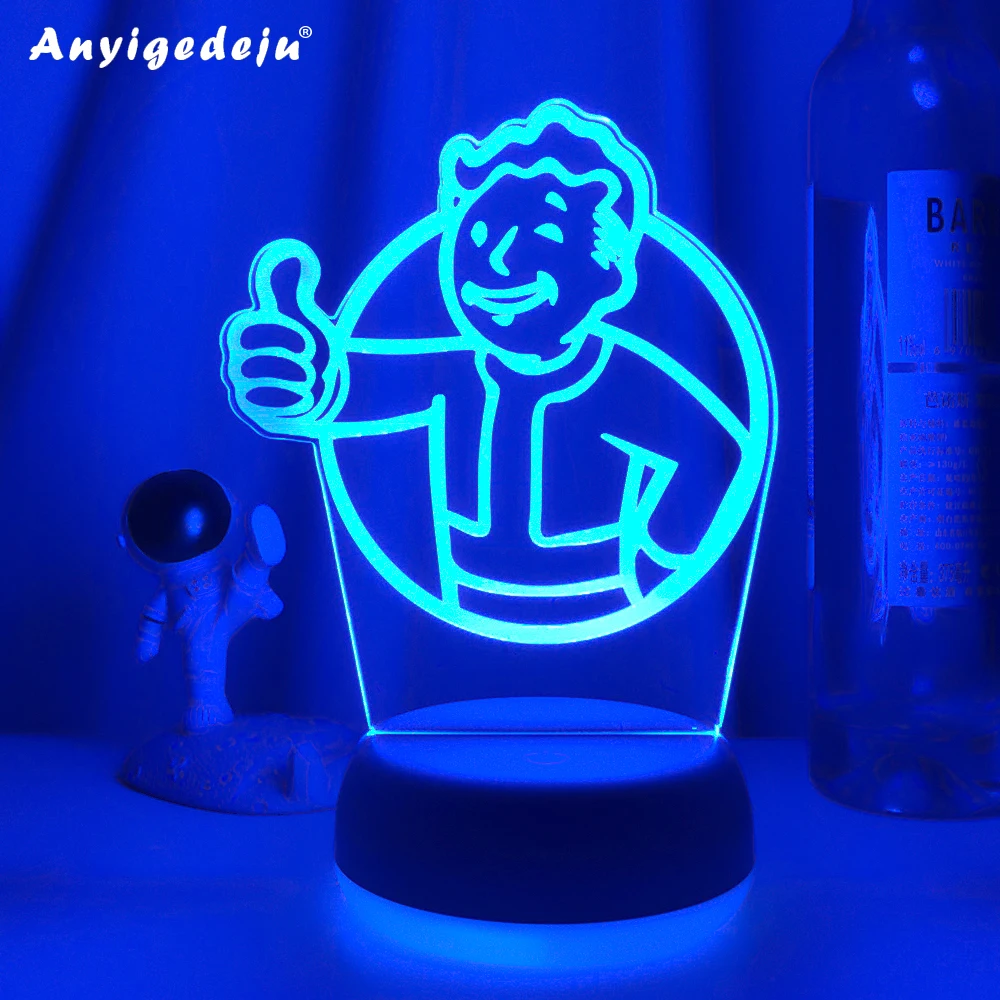 

Game Fallout Shelter Logo Led Night Light for Kids Child Bedroom Decoration Cool Event Prize Nightlight Colorful Usb Table Lamp