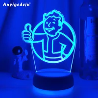 game fallout shelter logo led night light for kids child bedroom decoration cool event prize nightlight colorful usb table lamp