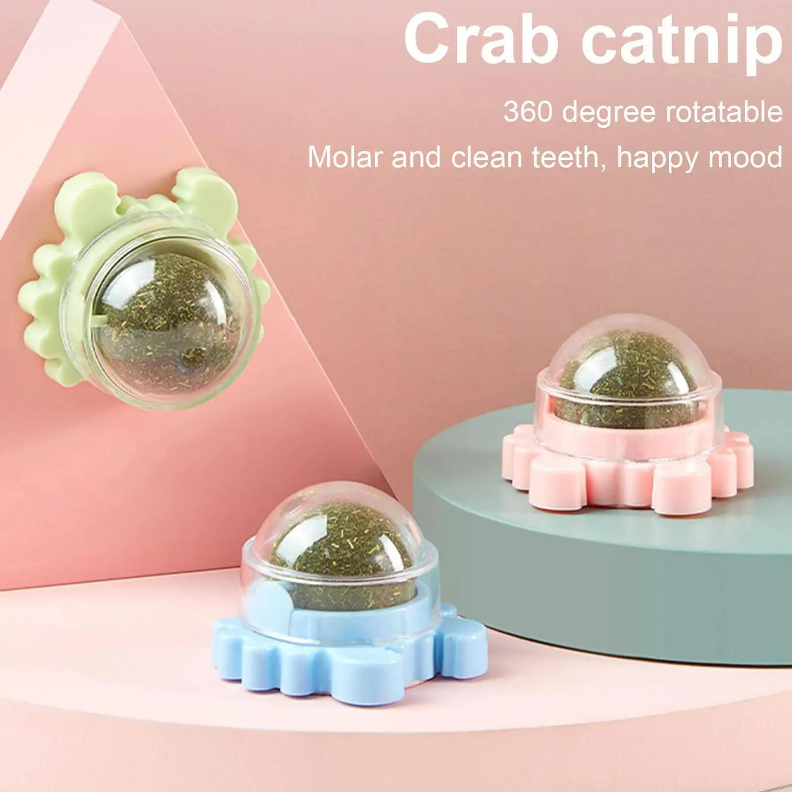 

New Catnip Pure Natural Cats Candy Snack Ball Rotatable Toy Cat Molar Toothpaste Edible Bolus Teeth Cleaning Bite-resistant Toys