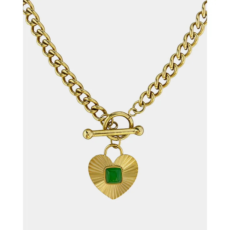 

Женское колье с подвеской в виде сердца, из нержавеющей стали