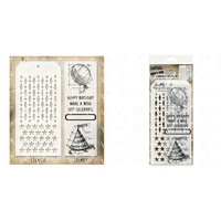 birthday diamond dot and stars clear silicone stamps stencils diy new scrapbooking album stamp make paper cards embossing molds