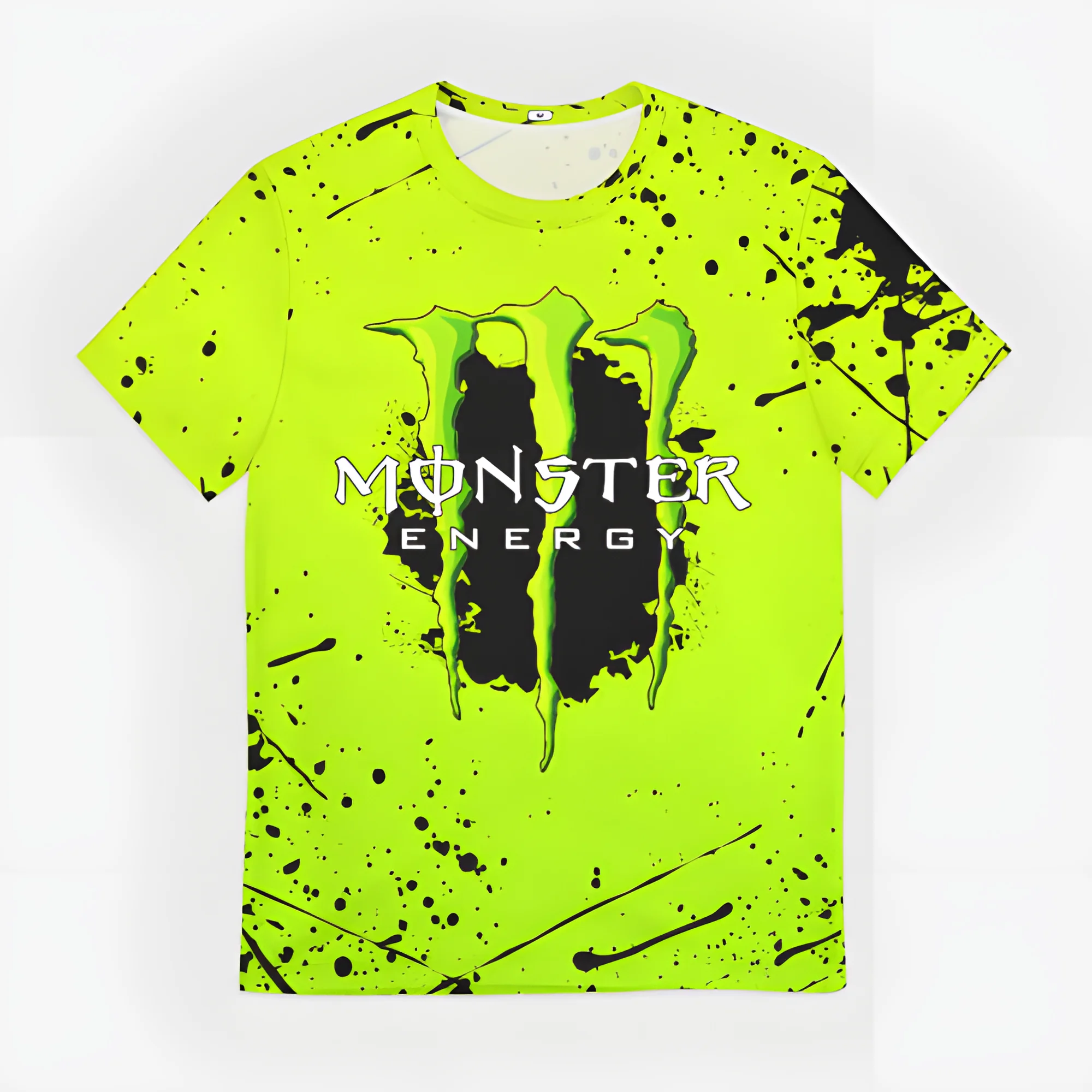 Фото Monster Energy Drink Уличная модная футболка Повседневный удобный спортивный модный топ для мужчин и женщин №5