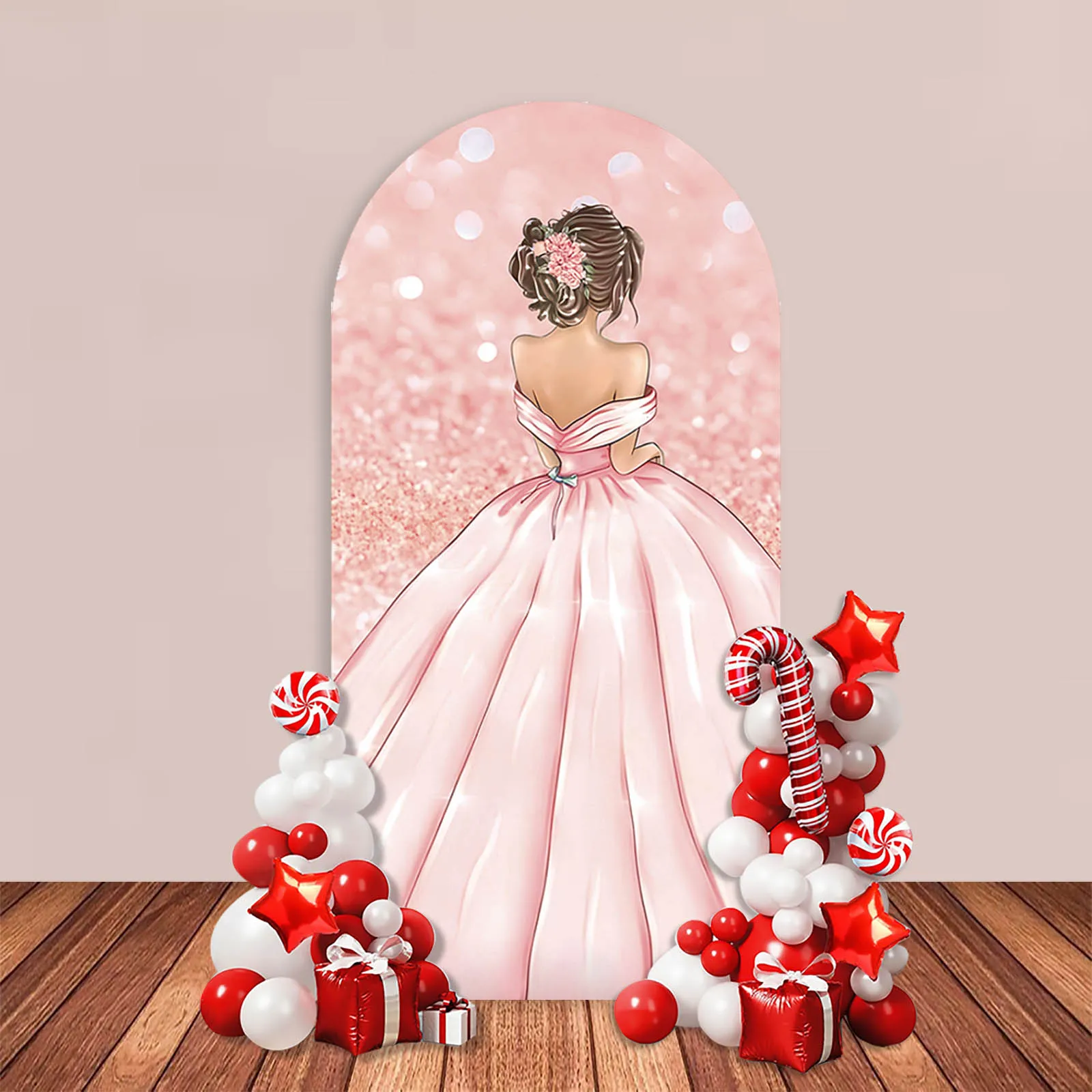 AIBIIN Quinceanera 15 лет День рождения свод фон Обложка Милая принцесса блестящая девушка