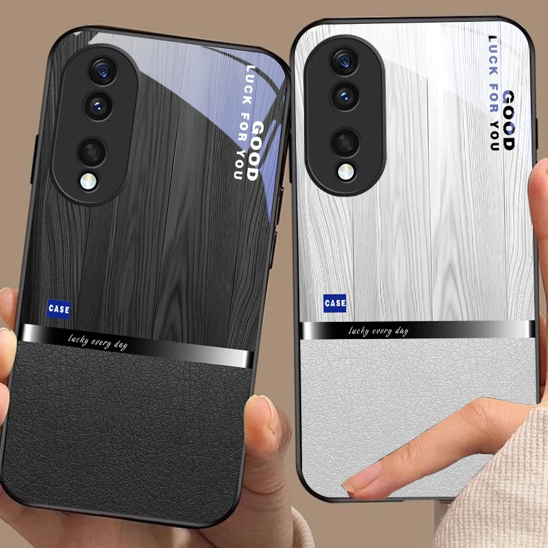 Фото Черный золотой чехол-накладка из стекла для Honor X6, X9c, X9, X6b, X8a, X8, X9b, X5b Plus, X8b, X5 Plus, X30, X9c Smart, X5b, X9a, X30, X50i №4