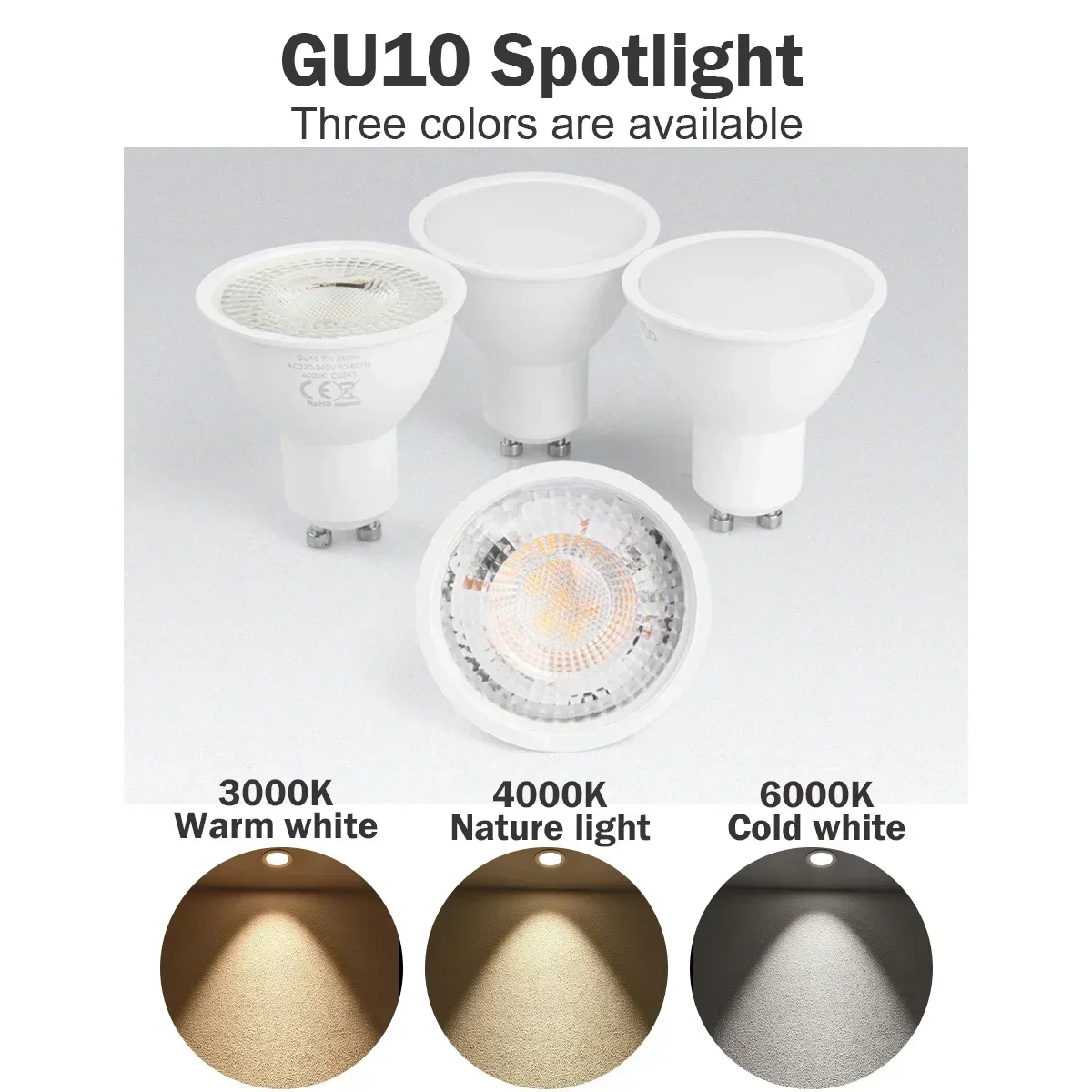 10 шт. галогенная лампа GU10 5 Вт 6 7 8 9 AC 220 В 100 в 30 40 50