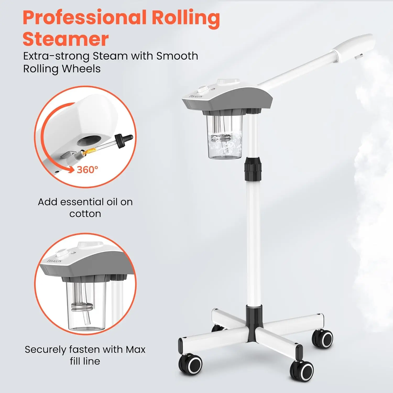 Фото Горячий отпариватель для лица, озоновый распылитель, теплый туман, увлажнитель для глубокой очистки лица, испаритель для салона, домашний спа, уход за кожей, отбеливание №4