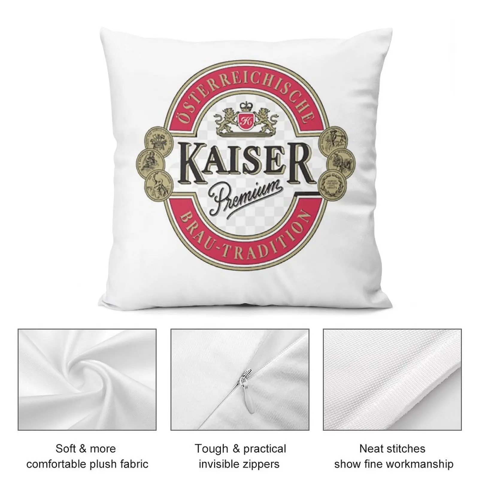 Винтажная Подушка-Braun-wieselburg-henninger-фигурка-Премиум-качество-футболка наволочки