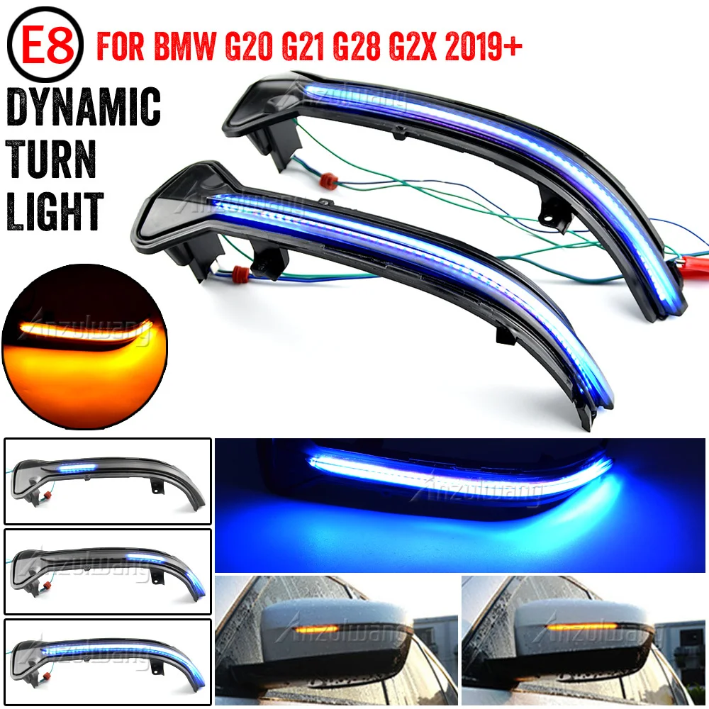 

LED Flowing Rearview Mirror Indicator Sequential Blinker Lamp Dynamic Turn Signal Light For BMW 3er G20 G21 G28 G2x 2019 2020