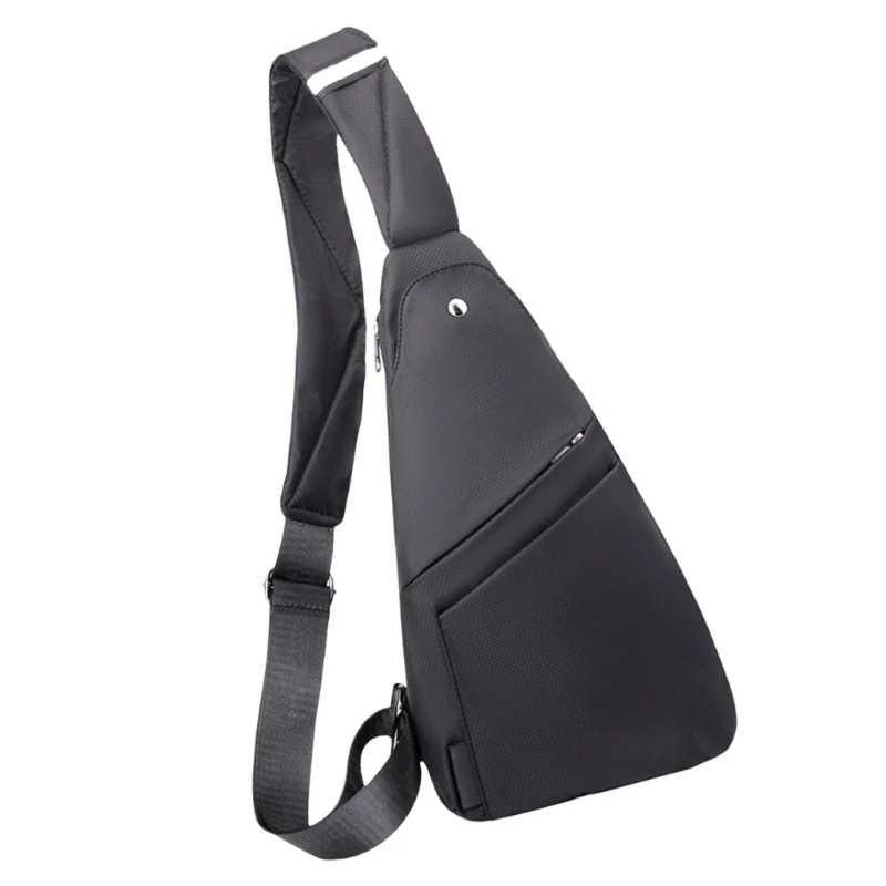 E74B Мужская сумка через плечо с одним ремешком и несколькими карманами. Легкая