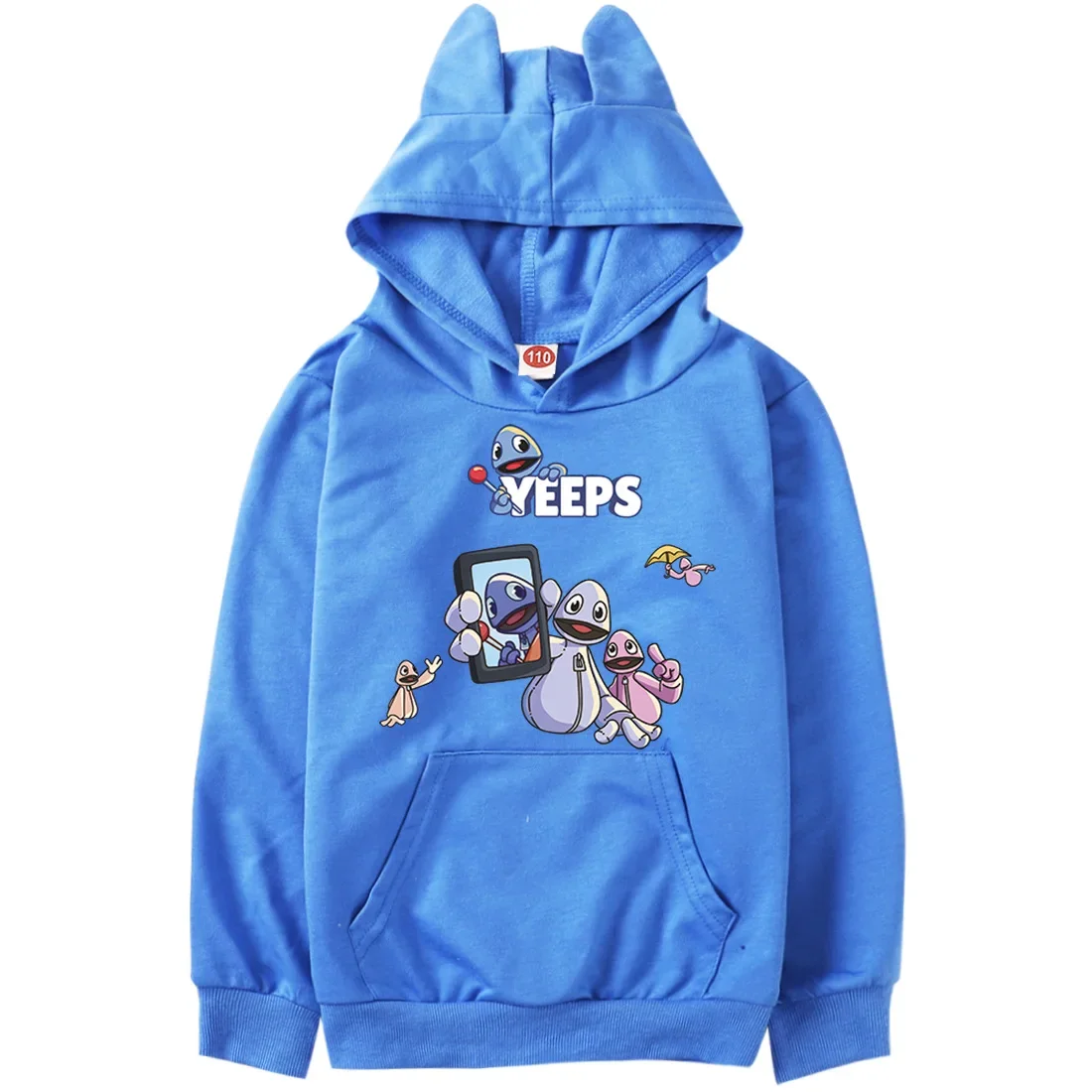 Фото Новые популярные игры Yeeps Hide and Seek Толстовка с кошачьими ушками Детские кавайные пальто с длинными рукавами Верхняя одежда с капюшоном для мальчиков Толстовки для маленьких девочек №3