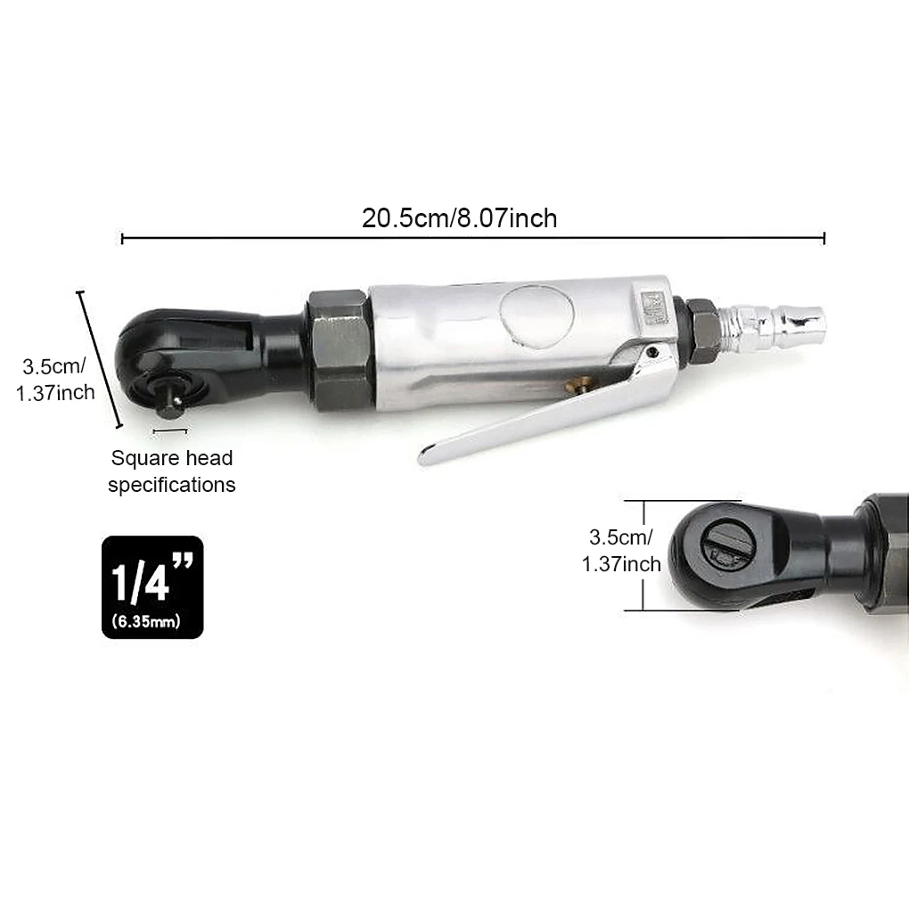 Многофункциональный механический станок, автомобильный инструмент, 20N, 265 об/мин, воздушный пневматический ключ с трещоткой, динамометрический ключ 1/4 3/8, квадратная головка