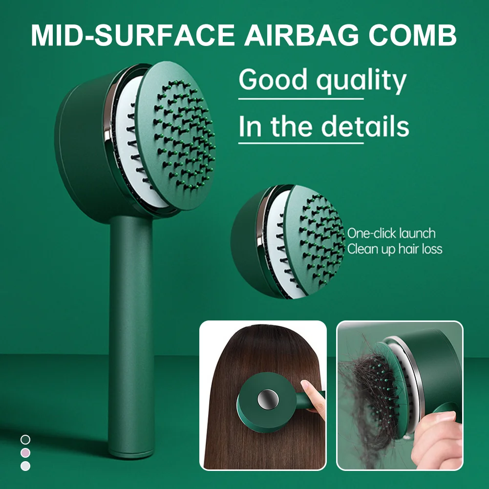 

3D Air Cushion Massage Brush Anti-Frizz Hair Texture Improving Scalp Massager Comb Self Cleaning Comb Hairdressing Tool
