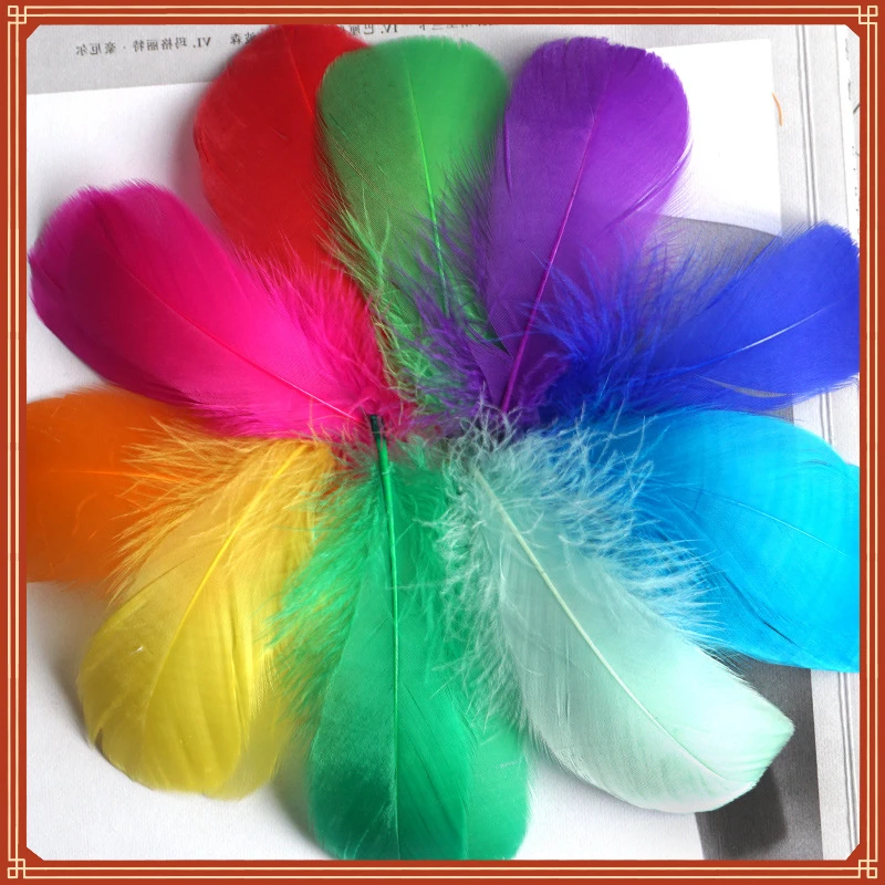 

8-12 Cm Middle Floating Goose Feather Natural Colourful Feather for Wedding Party Clothing Decoration DIY Craft Feathers