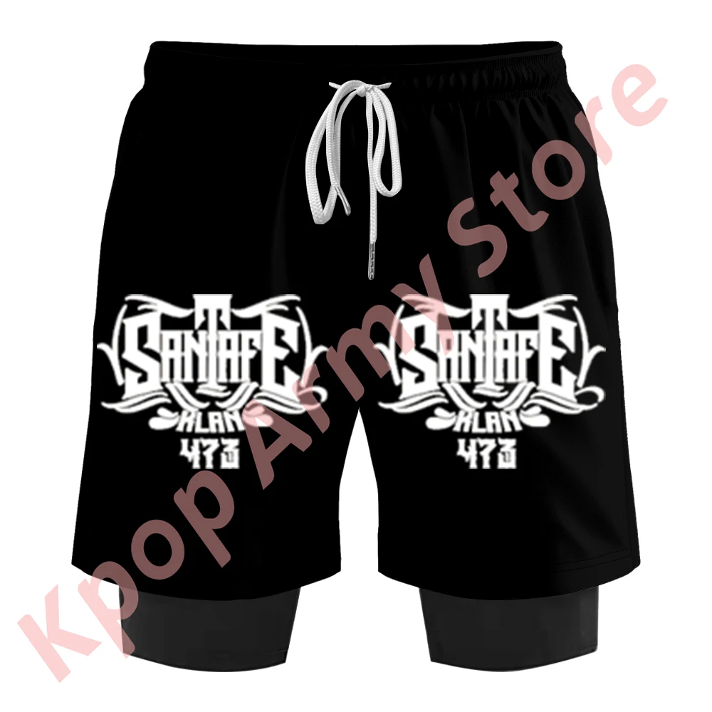 Шорты Santa Fe Klan 473 Blanco y Negro Tour летняя женская и мужская модная повседневная уличная