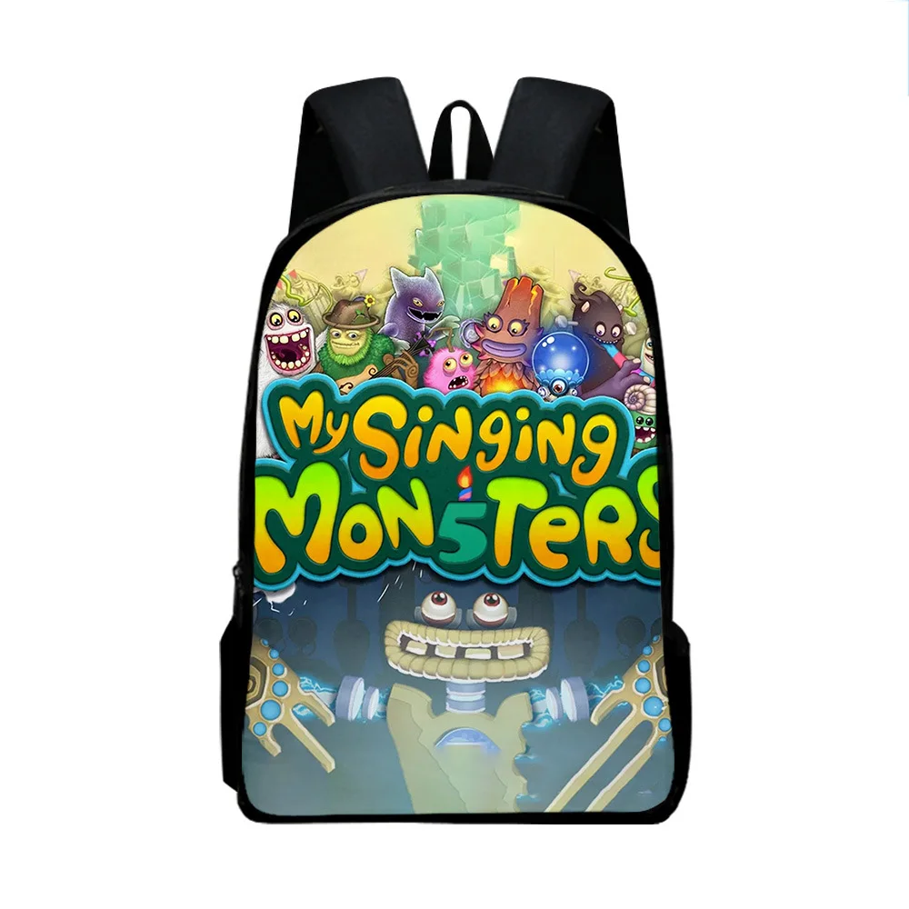 

Cartoon My Singing Monsters School Bag Monster Concert Bookbag Primary Schools Backpack Cartoon Men and Women Mochila Breathable