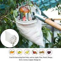 metal fruit picker tool fruit picker basket mango lemon apple catcher tree fructification collector for orchard worker farmer