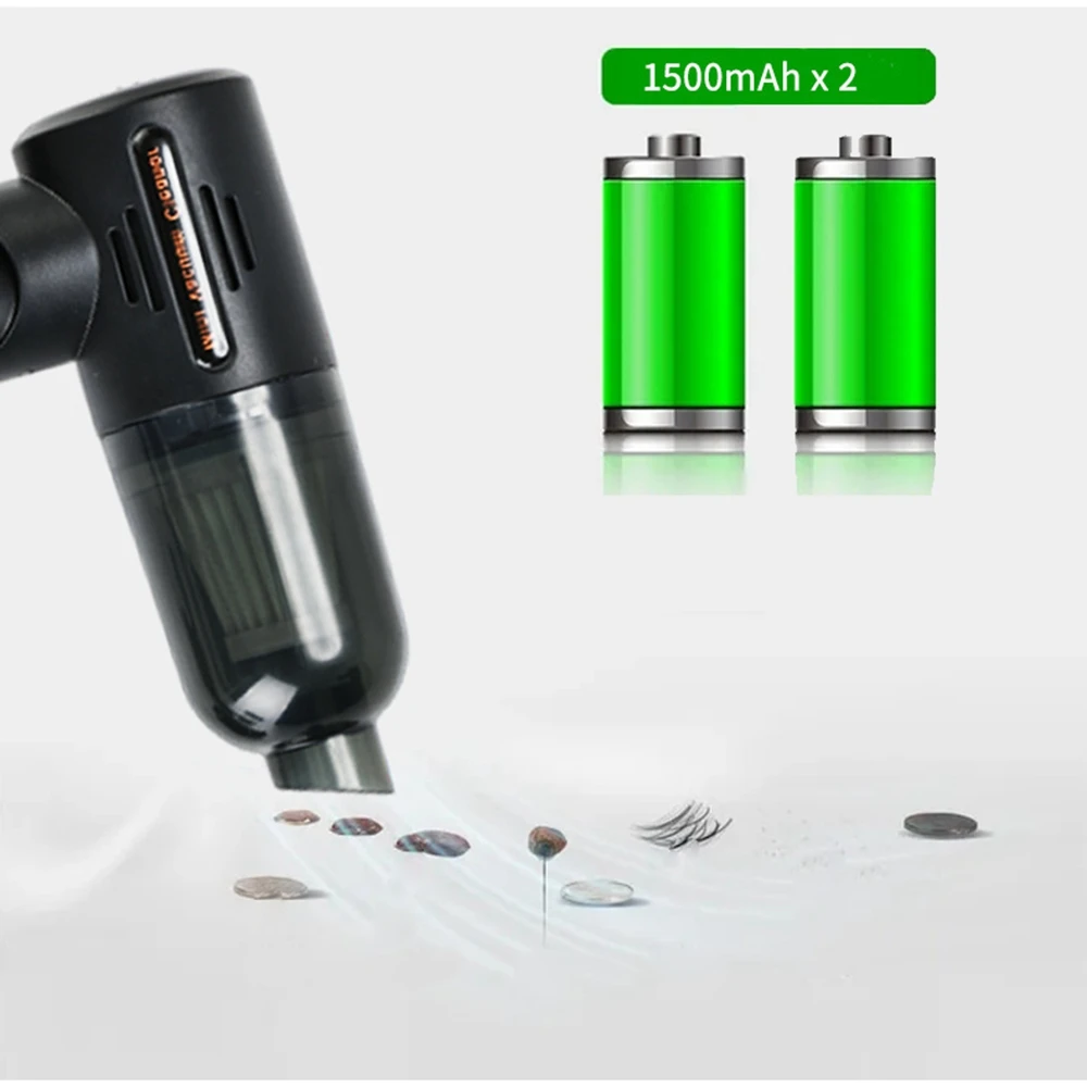 

Small Mini Portable Handheld High-power Vacuum Cleaner Car Vacuum Cleaner Car Charger Portable Folding Wireless Vacuum Cleaner