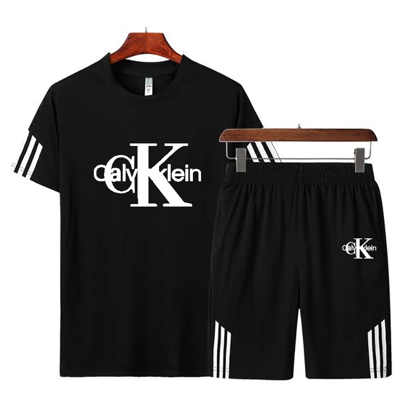 Костюм Мужской Быстросохнущий из шорт и футболки подходит для улицы отдыха новый