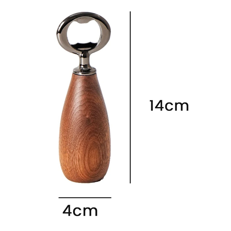 Открывалка для бутылок с деревянной ручкой открывалка пивных черный штопор из