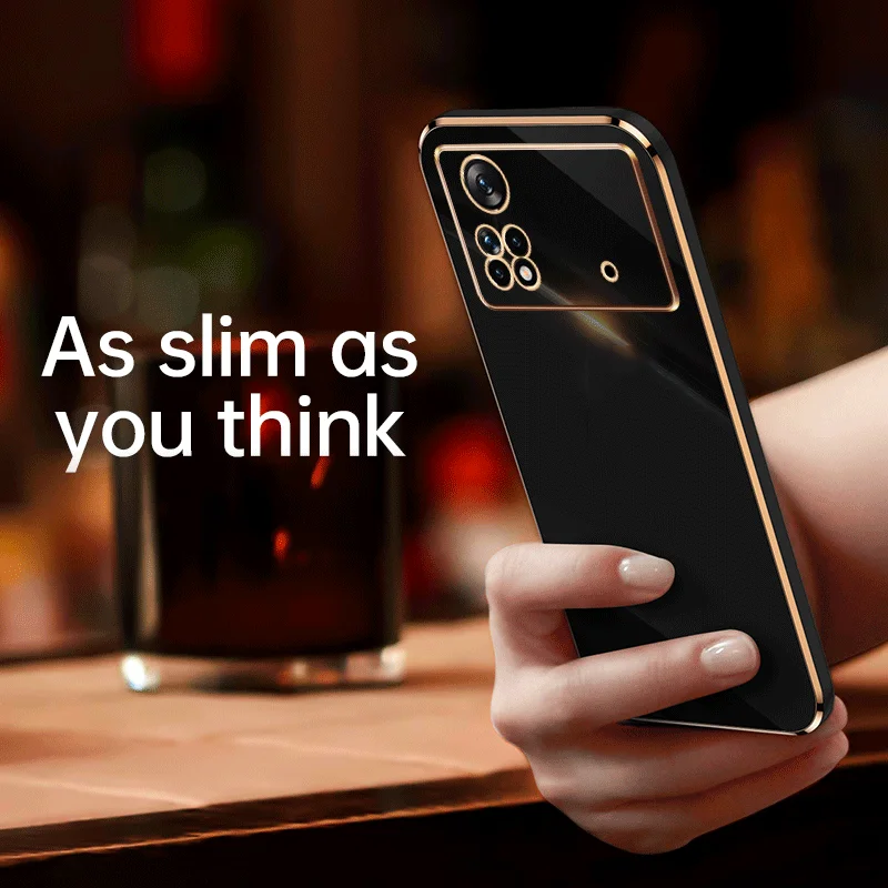 luxury plating phone case for xiaomi poco m4 pro 4g pocom4 pro 4g 5g shockproof soft tpu silicone back cover free global shipping