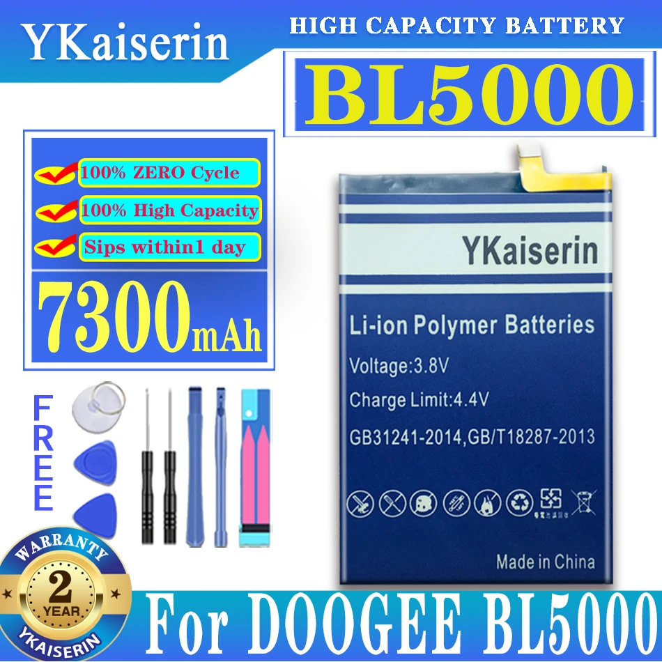 

YKaiserin 7300mAh BL 5000 Rechargeable Phone Battery For DOOGEE BL5000 High Quality Batteries With Tracking Number