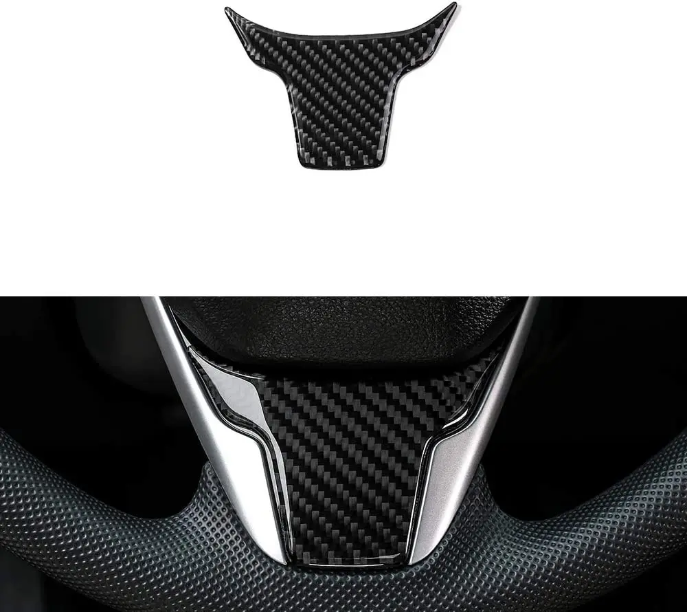 

1 for Honda Civic 2020-2016 10th generation true carbon fiber steering wheel interior trim interior wheel cover trim