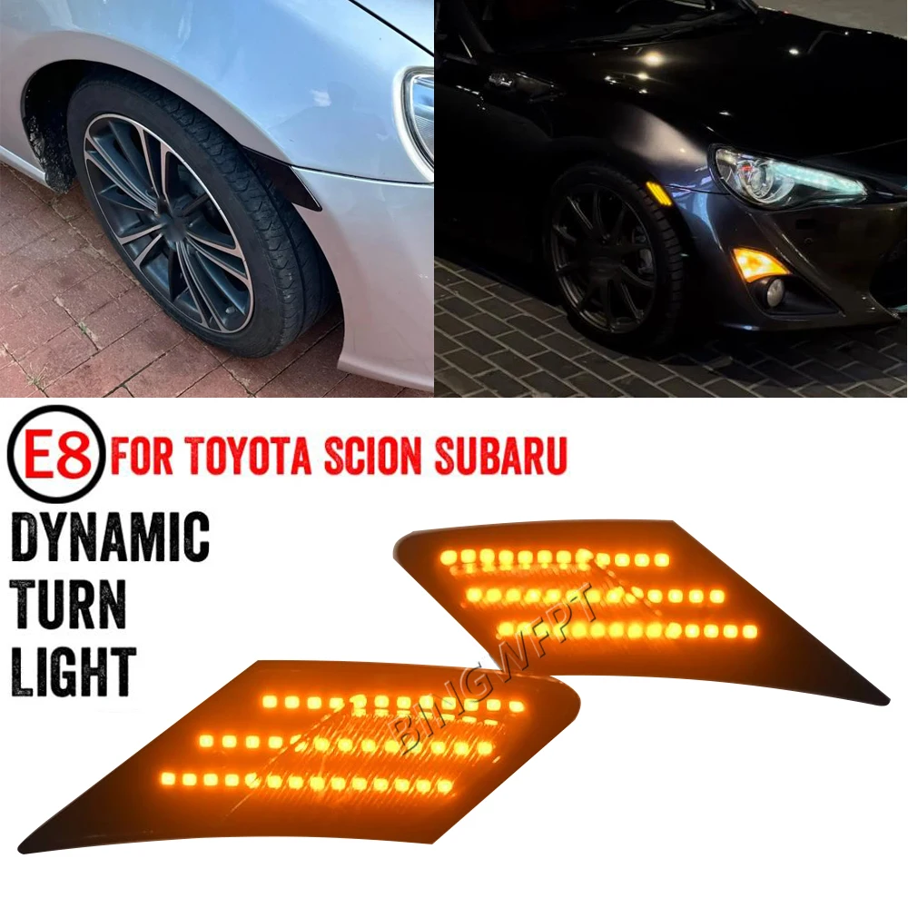 2X _ динамический поворотный сигнал для Toyota 86 FT86 GT86 боковой маркер