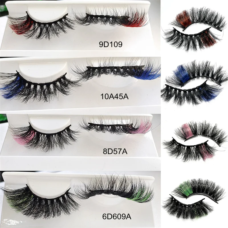 

Новейшие 3D норковые ресницы цветные яркие 100% норковые ресницы разных цветов розовые синие Красные Белые накладные ресницы пушистые мягкие ...