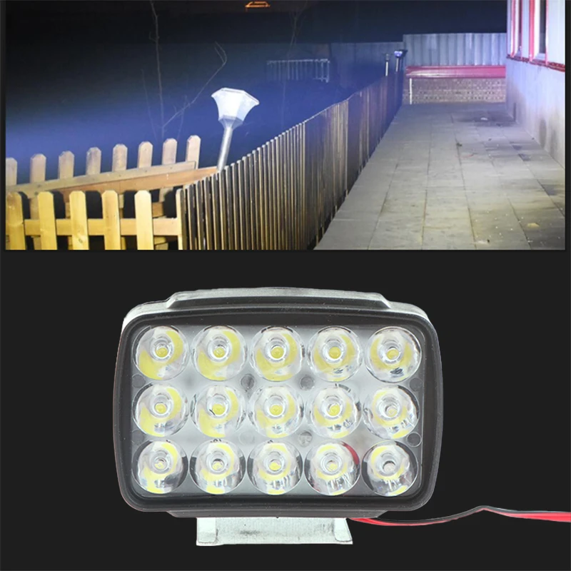 

15 LED 12V For Motos ATV Scooter Lighting Retrofitting External Ultra Bright Motorcycle Headlight Spot Light