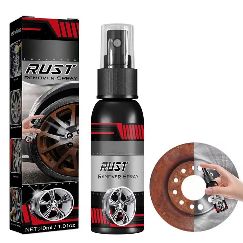 Rust Remover Spray For Cars 30/100ml Rust Cleaner Spray Car Maintenance Cleaning Rust Dissolver Instant Car Rust Remover For Rvs