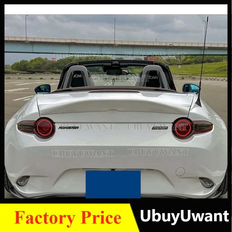 Для Mazda MX5 Miata ND RF LMS Стиль FRP волоконно-стекловолокно Неокрашенный спойлер Утконос крыло багажника губы гоночные аксессуары тюнинг отделка